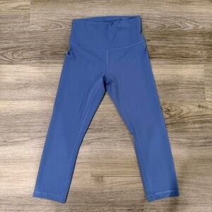 Lululemon Wunder Train Crop 21 Womens 6 Water Drop Blue High Rise
